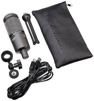 audio-technica at2020usb plus with accessories