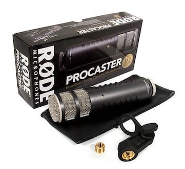 rode procaster with box and accessories