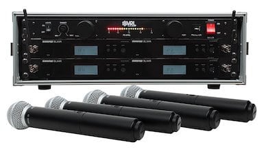 Shure BLX24R/SM58 4 Pack Wireless Handheld Mic System with VRL Power Supply