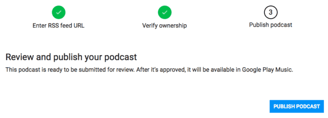 google play podcast portal publish podcast