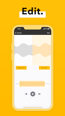 Spreaker Edit mobile app mockup