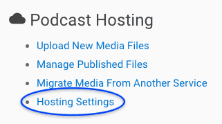 Blubrry Podcast Hosting Settings