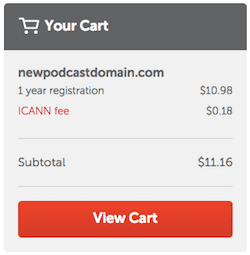 Namecheap Your Cart