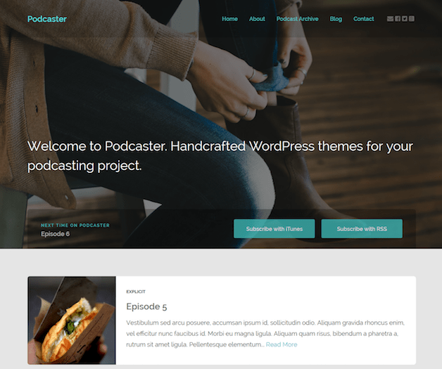 podcaster wordpress theme