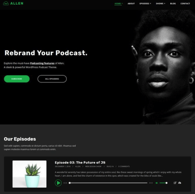 Tusant Podcast WordPress Theme