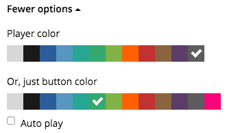 Podbean embed player customization options