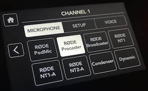 Rodecaster Pro channel 1 microphone