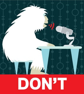Blue Yeti "don't" speak into top